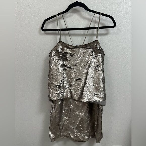 NEW WITH TAGS WOMENS BANANA REPUBLIC SEQUIN DRESS SIZE 0 - Picture 1 of 5